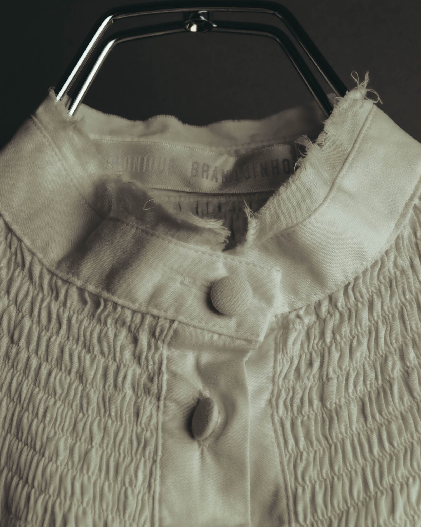 "Véronique Branquinho" 90's-00's Delicately smocked cotton blouse