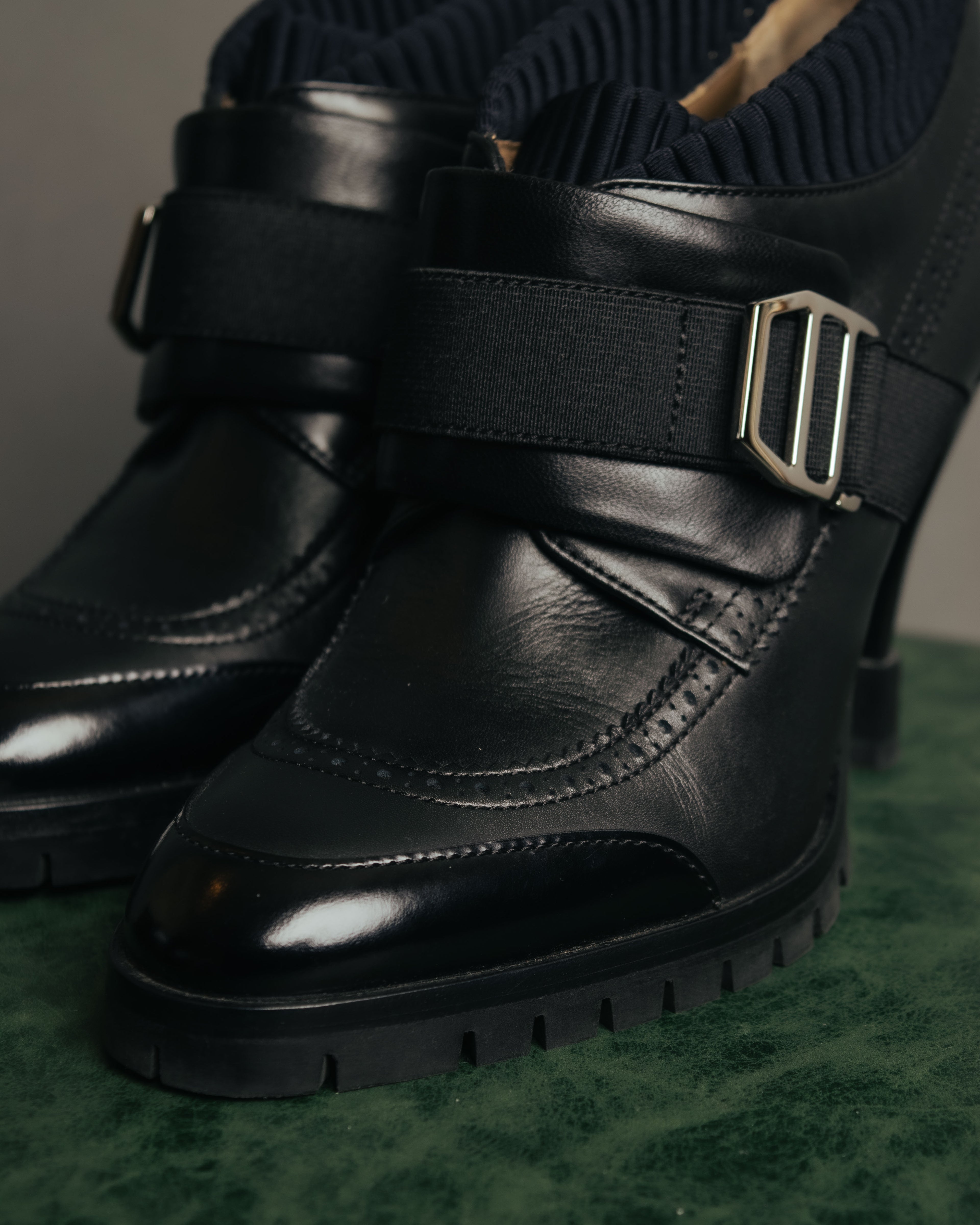 “HERMÈS” 2017-2022 Aw hybrid brogue sock ankle boots