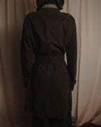 "DOLCE & GABBANA" 00’s resin coated patch detail belted coat