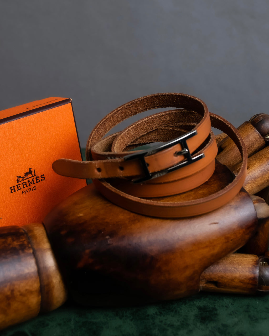 "HERMES" API Doubletour layered design belt bracelet