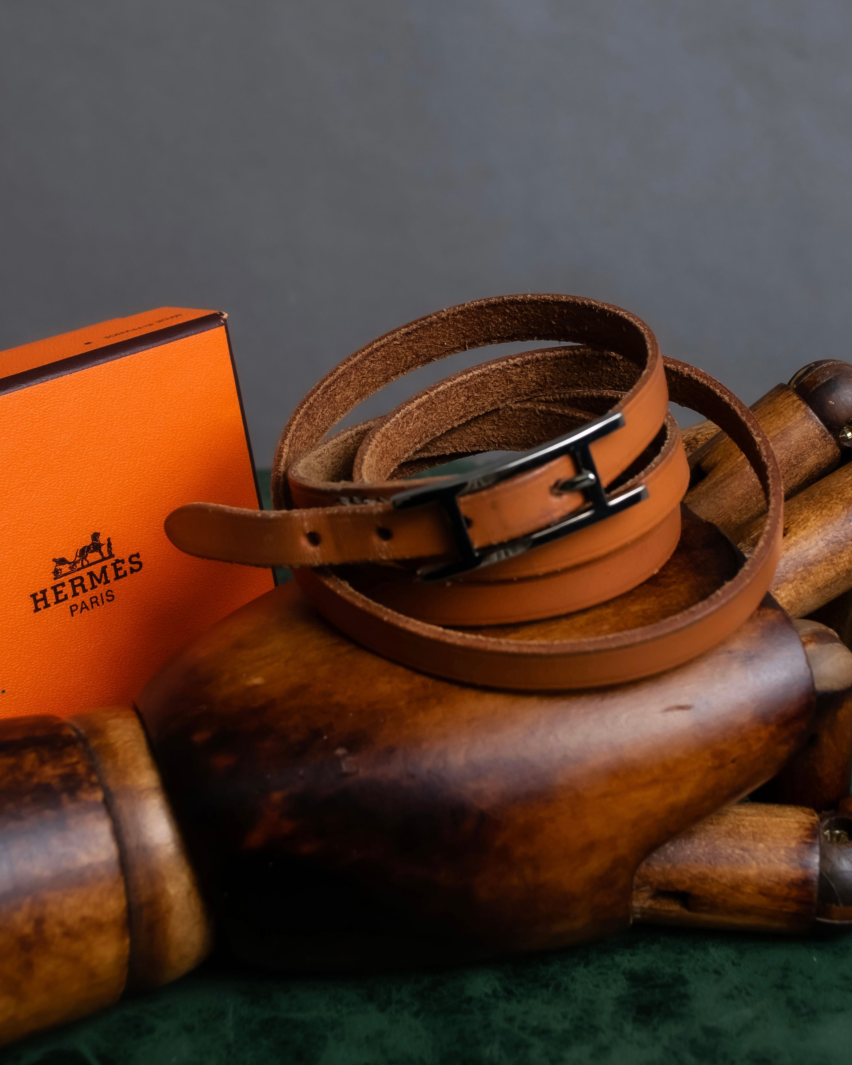 "HERMES" API Doubletour layered design belt bracelet