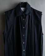 "MAISON MARGIELA" 13SS Panel design sleeveless black shirt