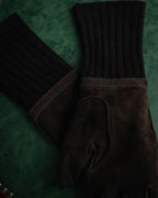 –SPECIAL– “HERMES” 80’s-90’s Cashmere lined suede driving gloves