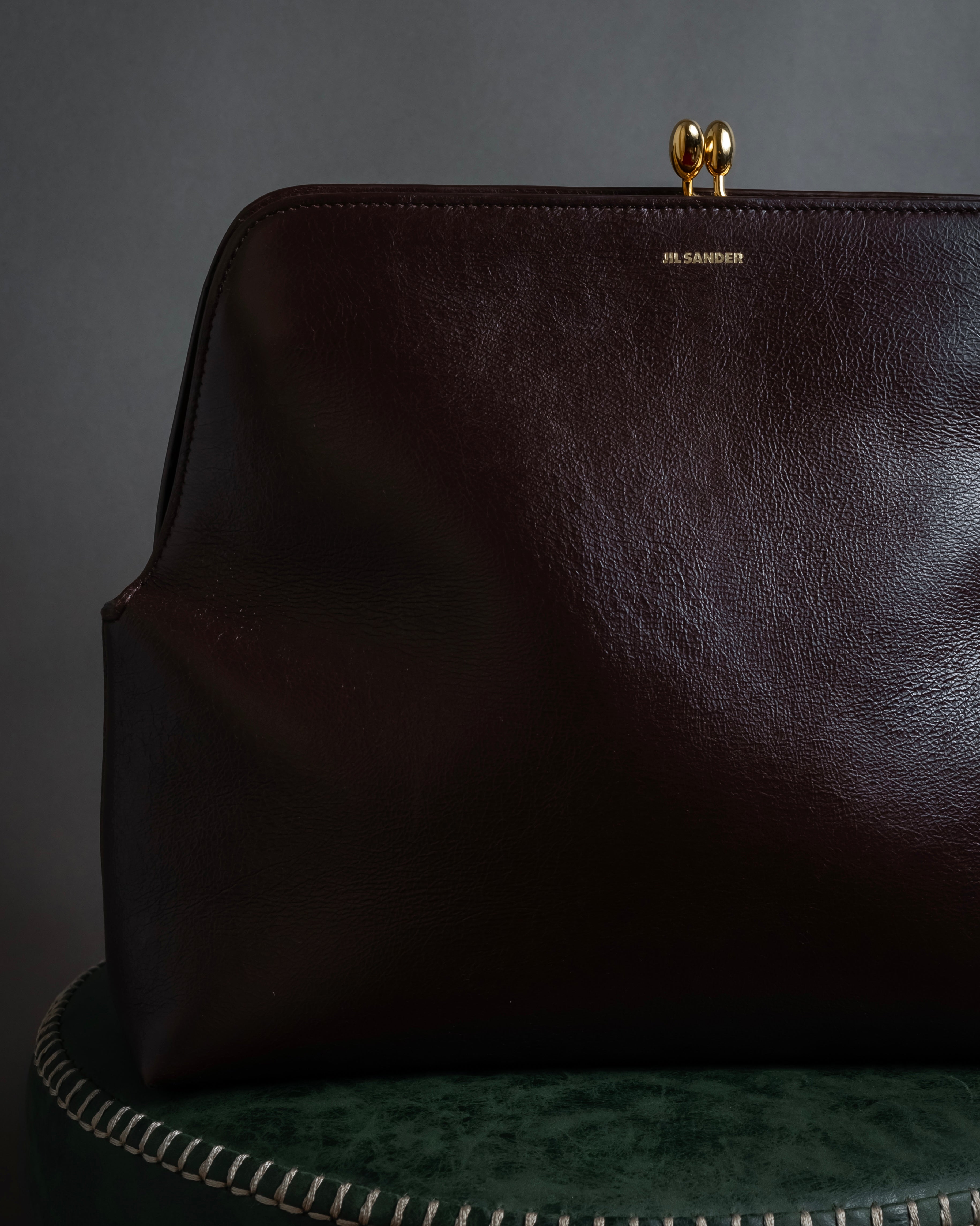 "JIL SANDER" Goji frame structured leather bag