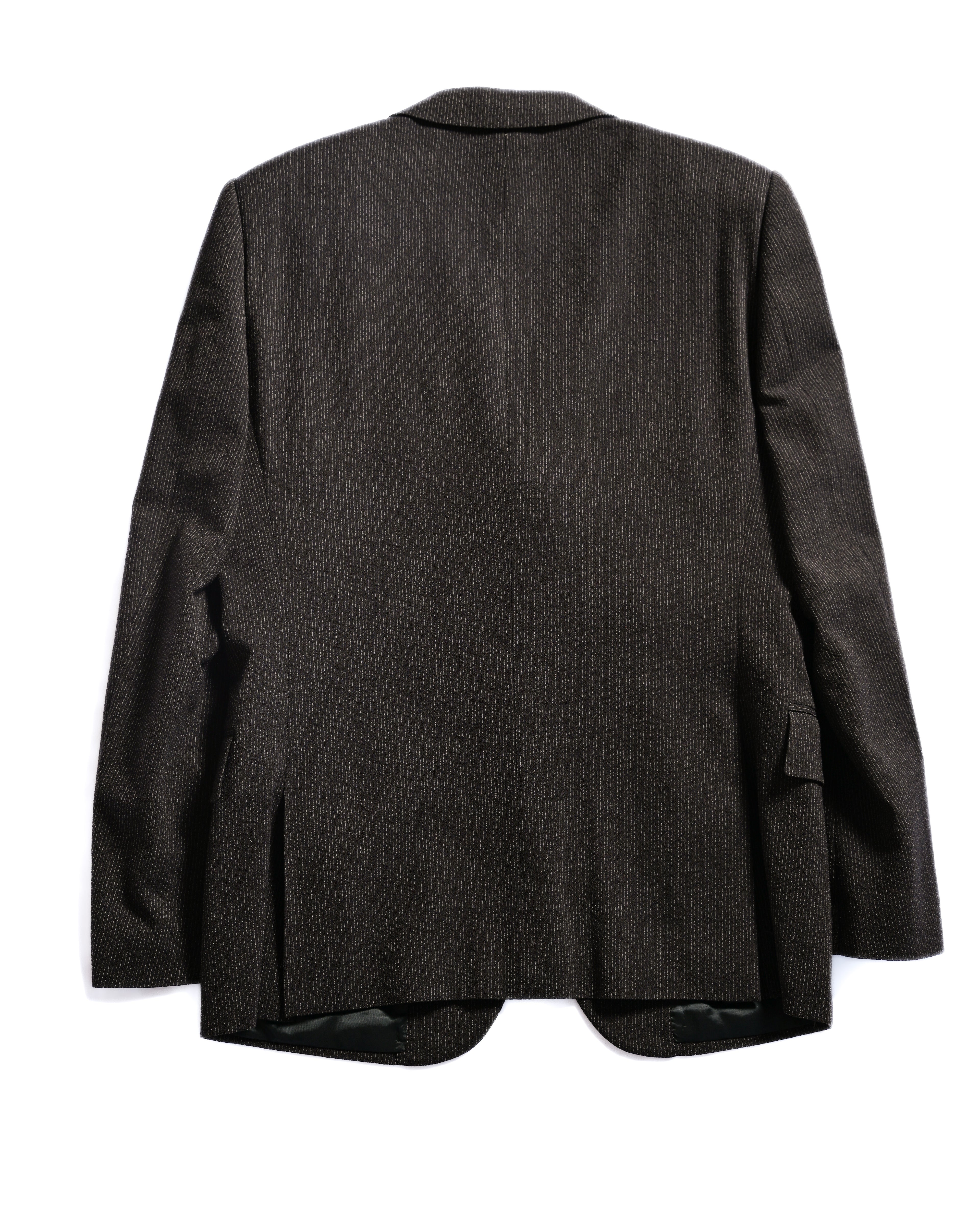 DOLCE & GABBANA/ 2015 Silver Pin Striped Single Breasted Set-up Brown
