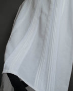 -SPECIAL- “Christian Dior” 90’s-00’s pleated bib dress shirt