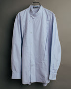 “ISSEY MIYAKE” 90’s-00’s Asymmetric stand collar cotton shirt