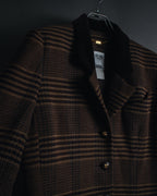 "CELINE" Late 80s–Early 90s velvet-collar woven jacket