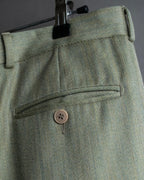 Vintage khaki green wide slacks