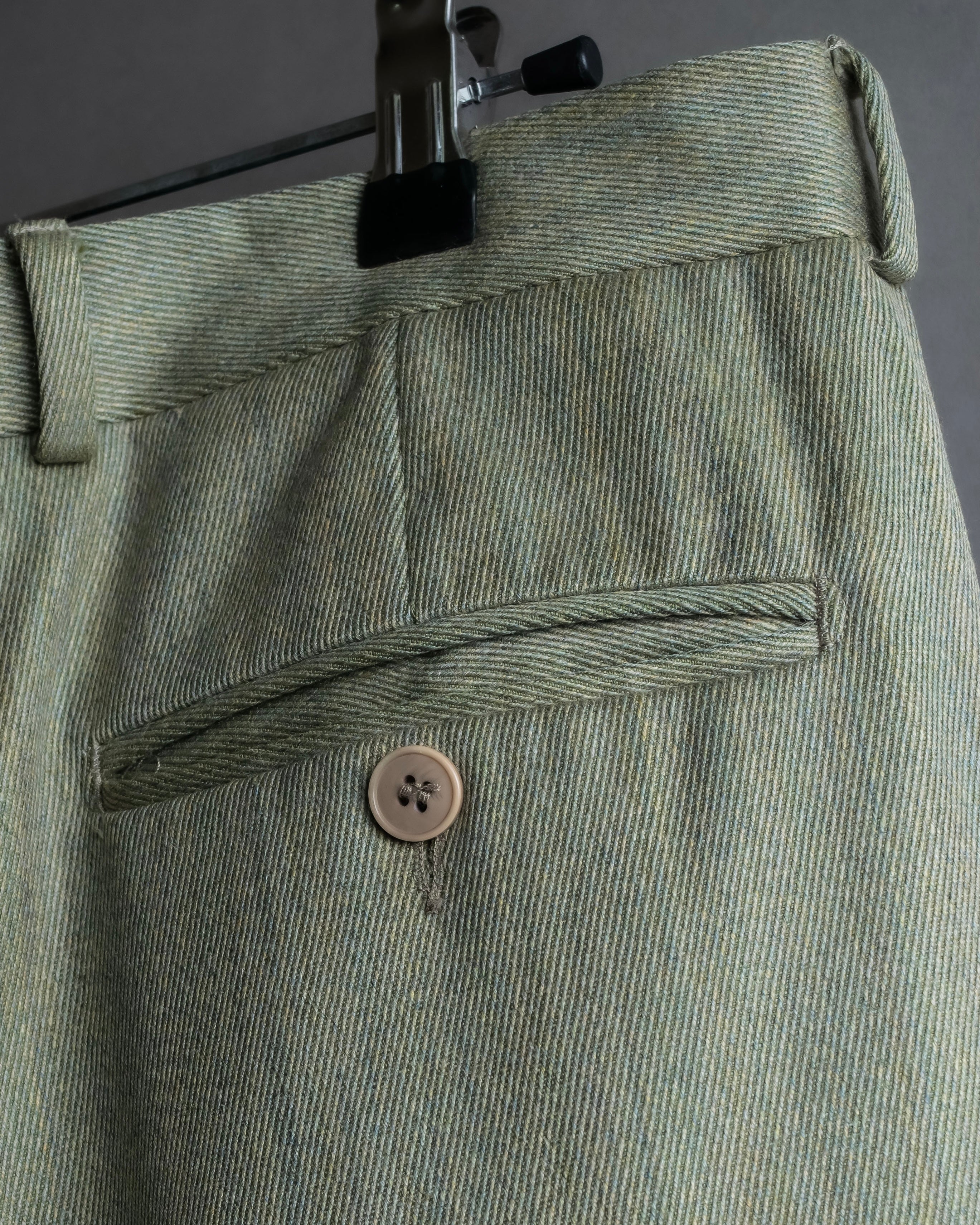 Vintage khaki green wide slacks