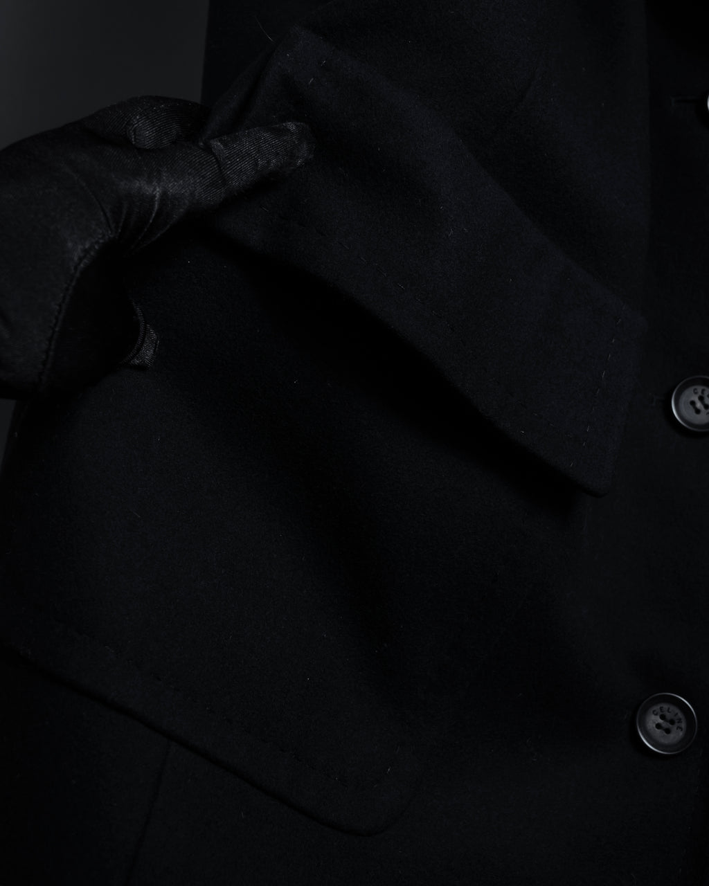 -SPECIAL- "CELINE" 1997-04's Michael Kors period minimal detail long chester coat