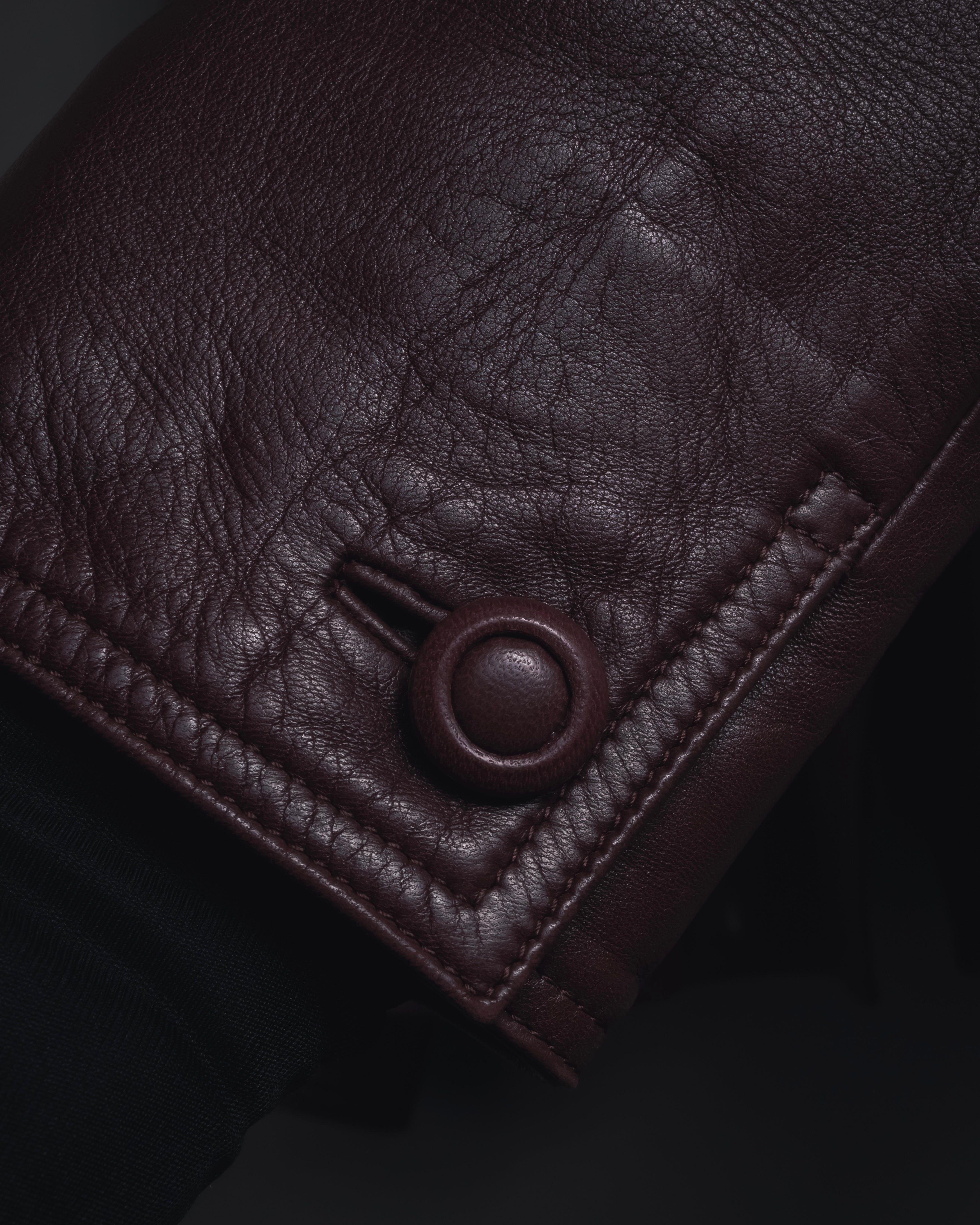 "LOEWE" 80’s-90’s nappa leather shawl-collar jacket