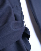 JIL SANDER/ 2015 Shape Designed Wool Shirt Coat Navy