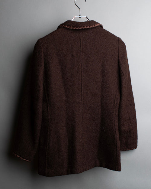 “VALENTINO BOUTIQUE” 90’s Cashmere blend boucle tailored jacket