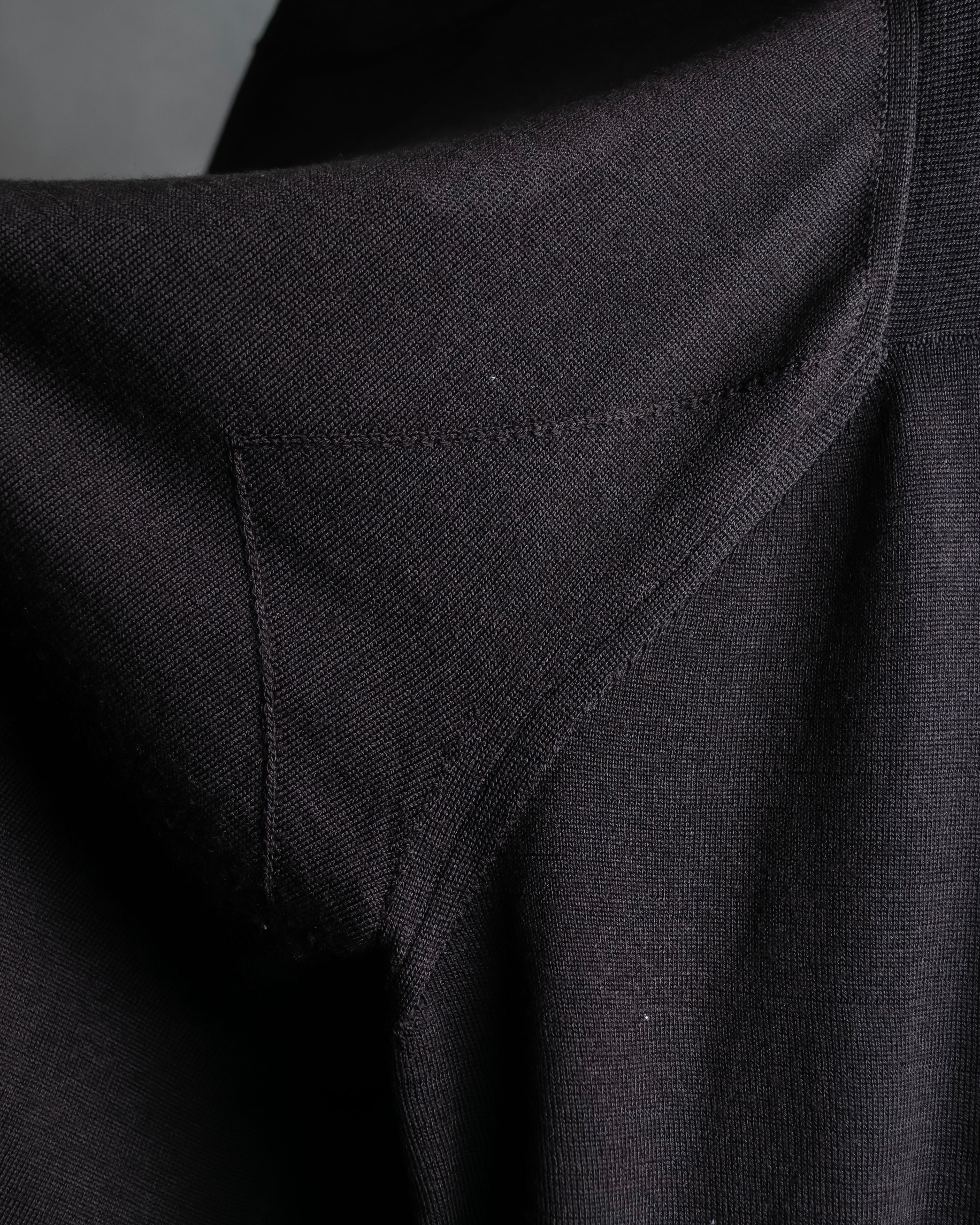 "BOTTEGA VENETA" High quality wool charcoal brown knit