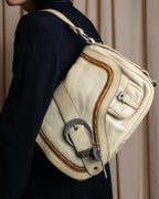 "Christian Dior" Gaucho saddle one shoulder leather bag