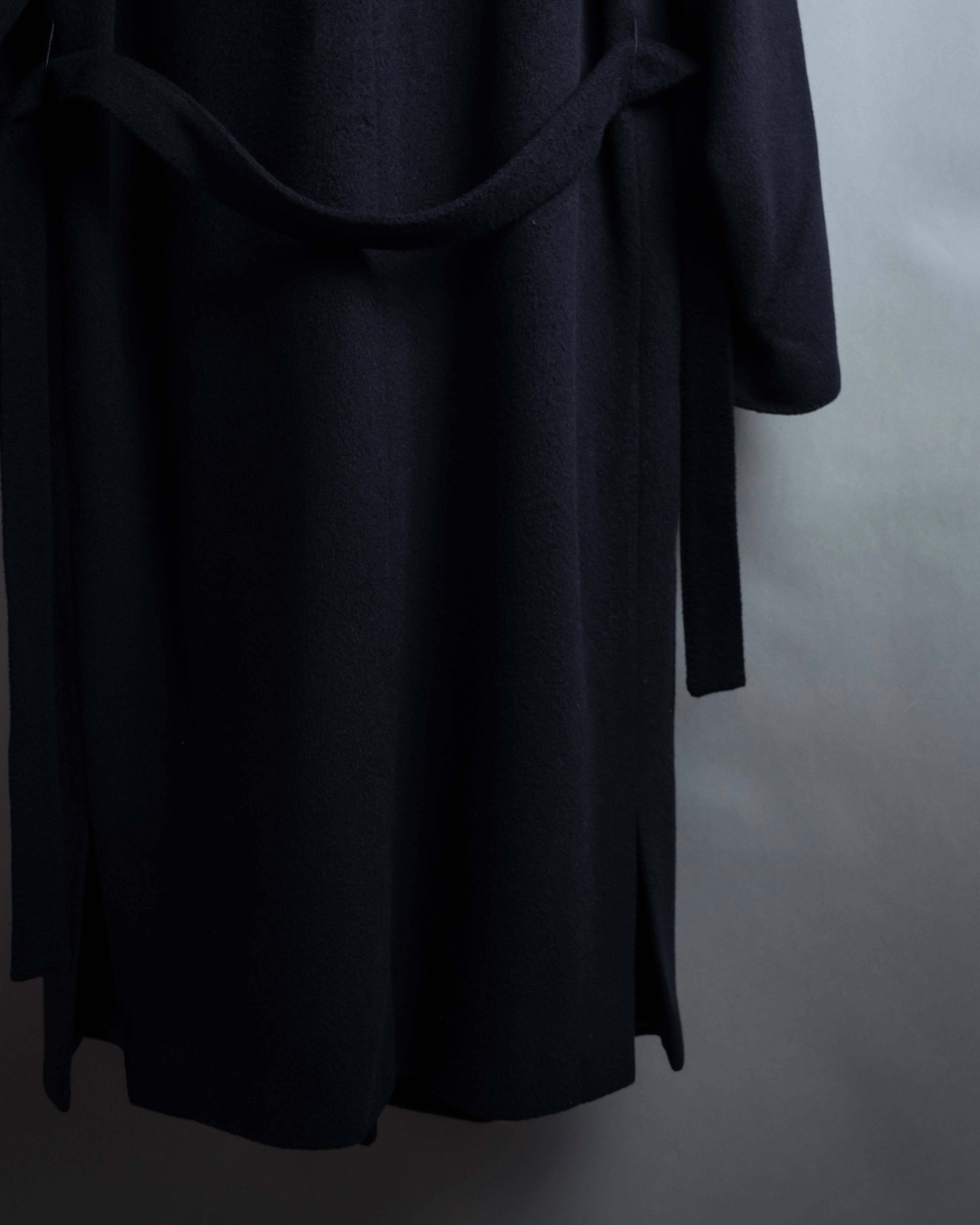 "VALENTINO" Double-breasted belted chester coat