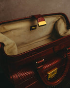 -SPECIAL- “Giorgio Armani” 90’s-00’s Crocodile embossed leather frame bag