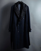 -SPECIAL- "CARUSO"
 Fur collar design belted melton coat