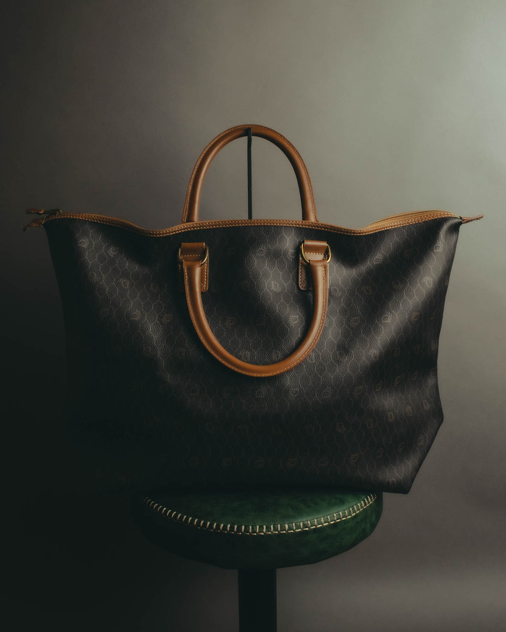 "Christian Dior" 70's-80's Honeycomb travel bag