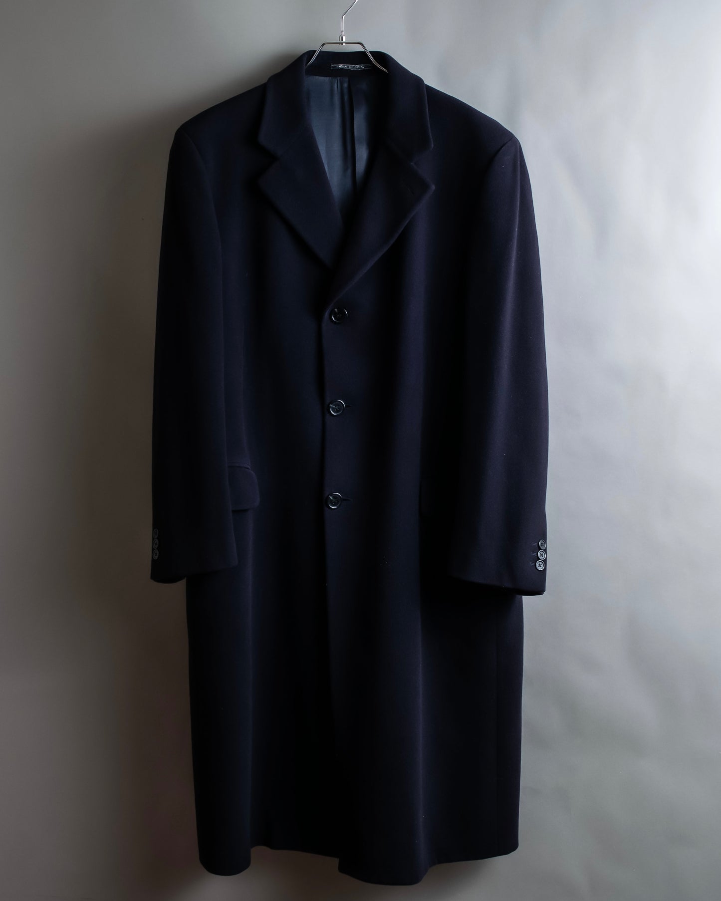 "FENDI" 100% wool oversized maxi length chester coat