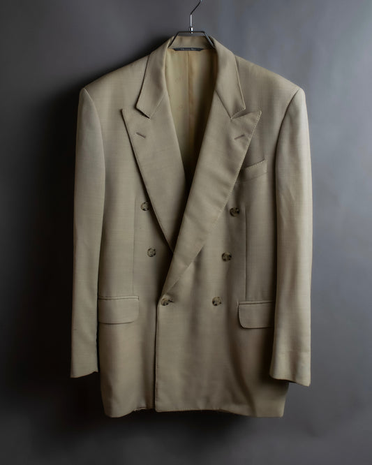 "CHRISTIAN DIOR MONSIEUR"
Peaked lapel double breasted wool tailored jacket