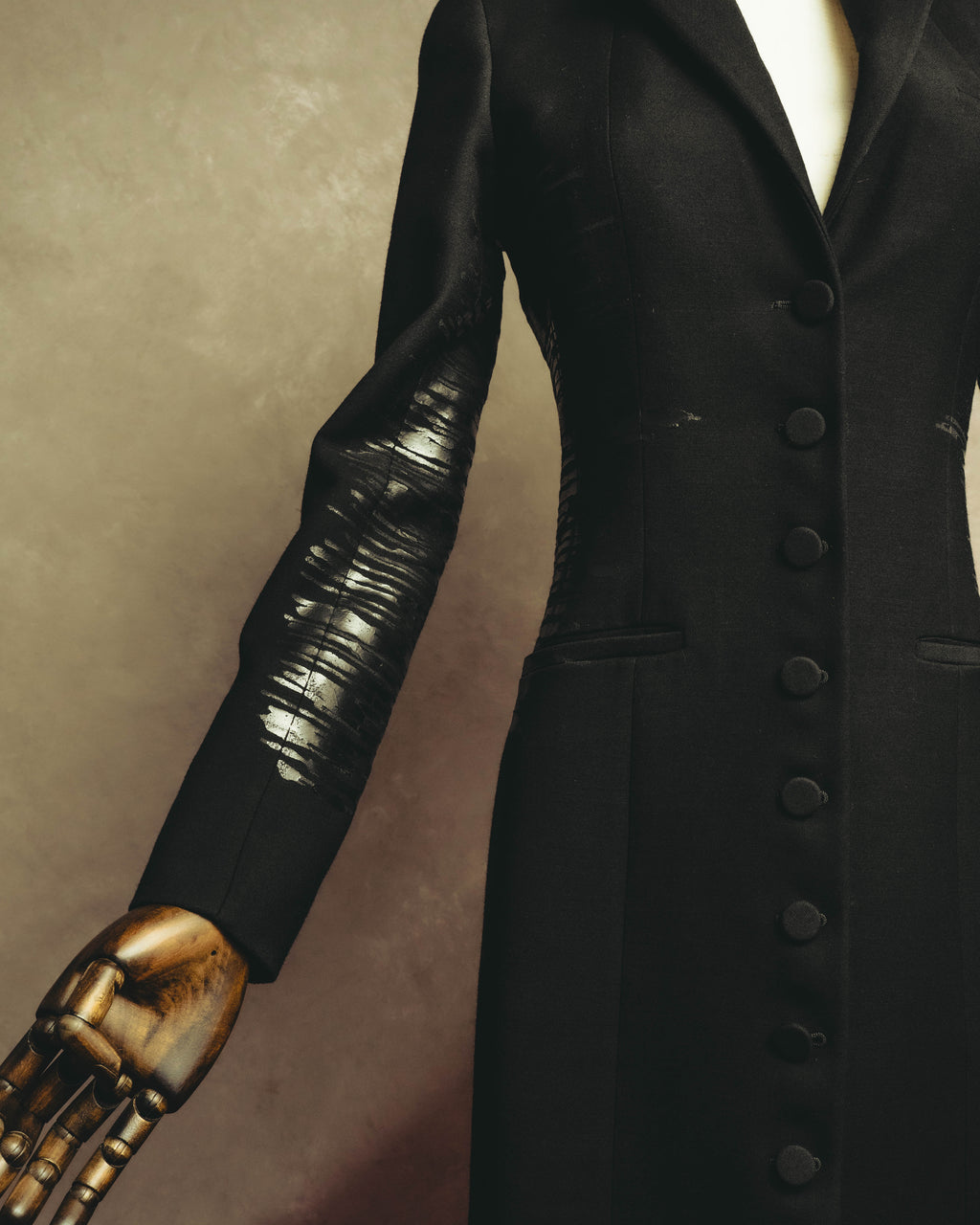 "Bottega Veneta" 90's-00's Sculptural tailored long coat