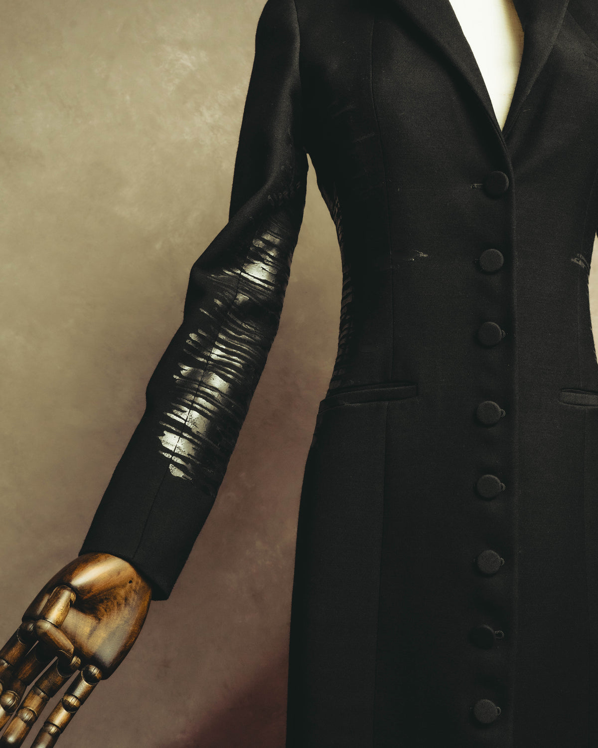 "Bottega Veneta" 90's-00's Sculptural tailored long coat