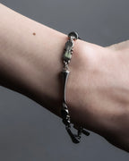 "Salvatore Ferragamo" silver gangini logo chain bracelet