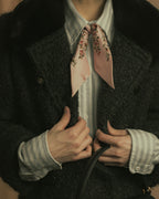 -SPECIAL- "GUCCI" Michele design floral print silk twilly scarf