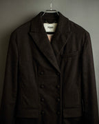 "FENDI" Double-breasted heavy duty wool flannel jacket