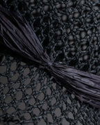 "Christian Dior" Raffia ribbon design paper fiber hat