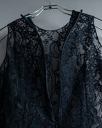 "D&amp;G" Botanical pattern lace shift dress