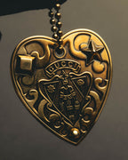 "GUCCI" 80's gold crest bag charm