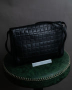 "CELINE" Triomphe logo quilted leather shoulder bag