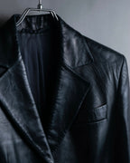 "GUCCI" Box silhouette calf leather tailored jacket