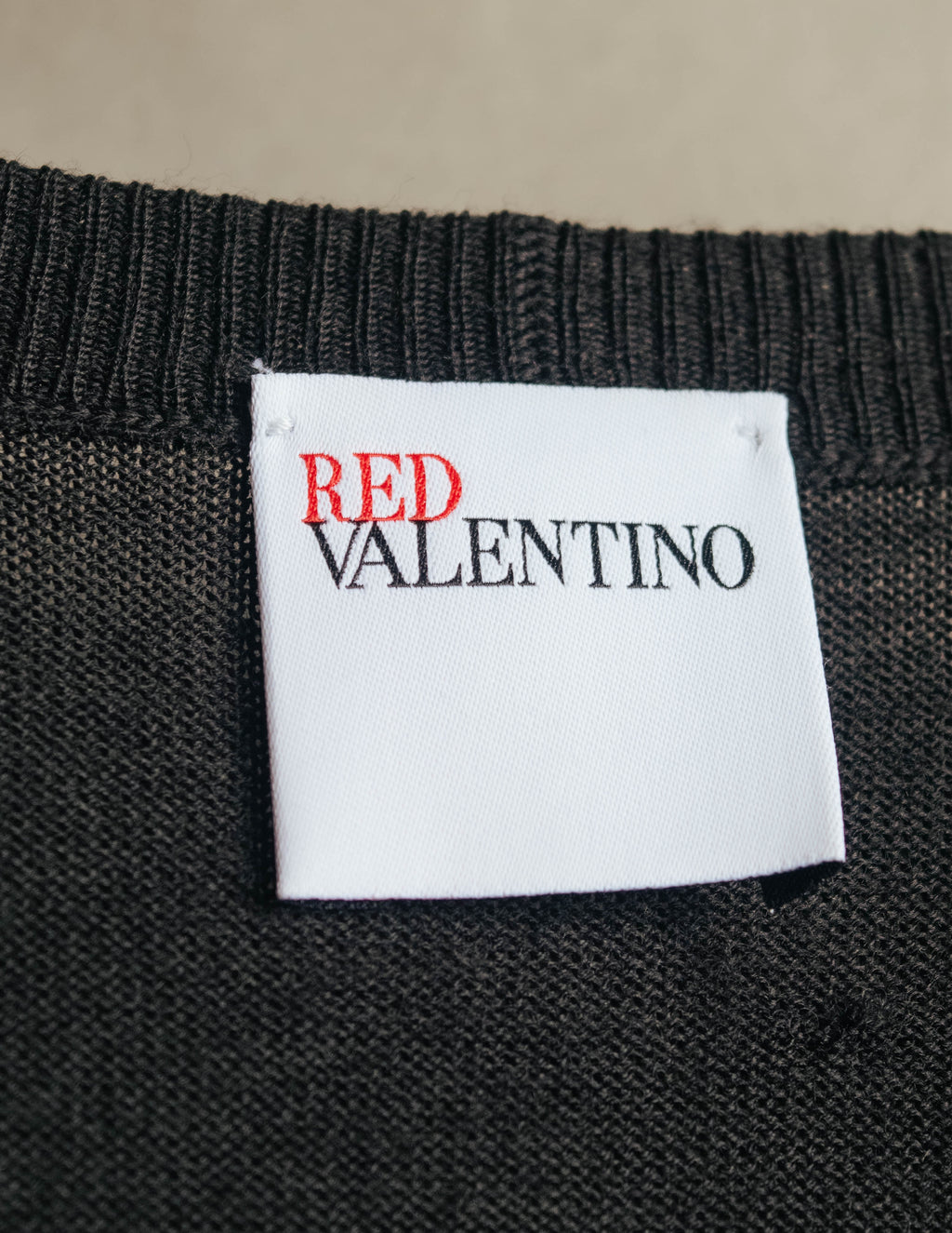 "RED VALENTINO" 10's Feminine merino wool knit cardigan