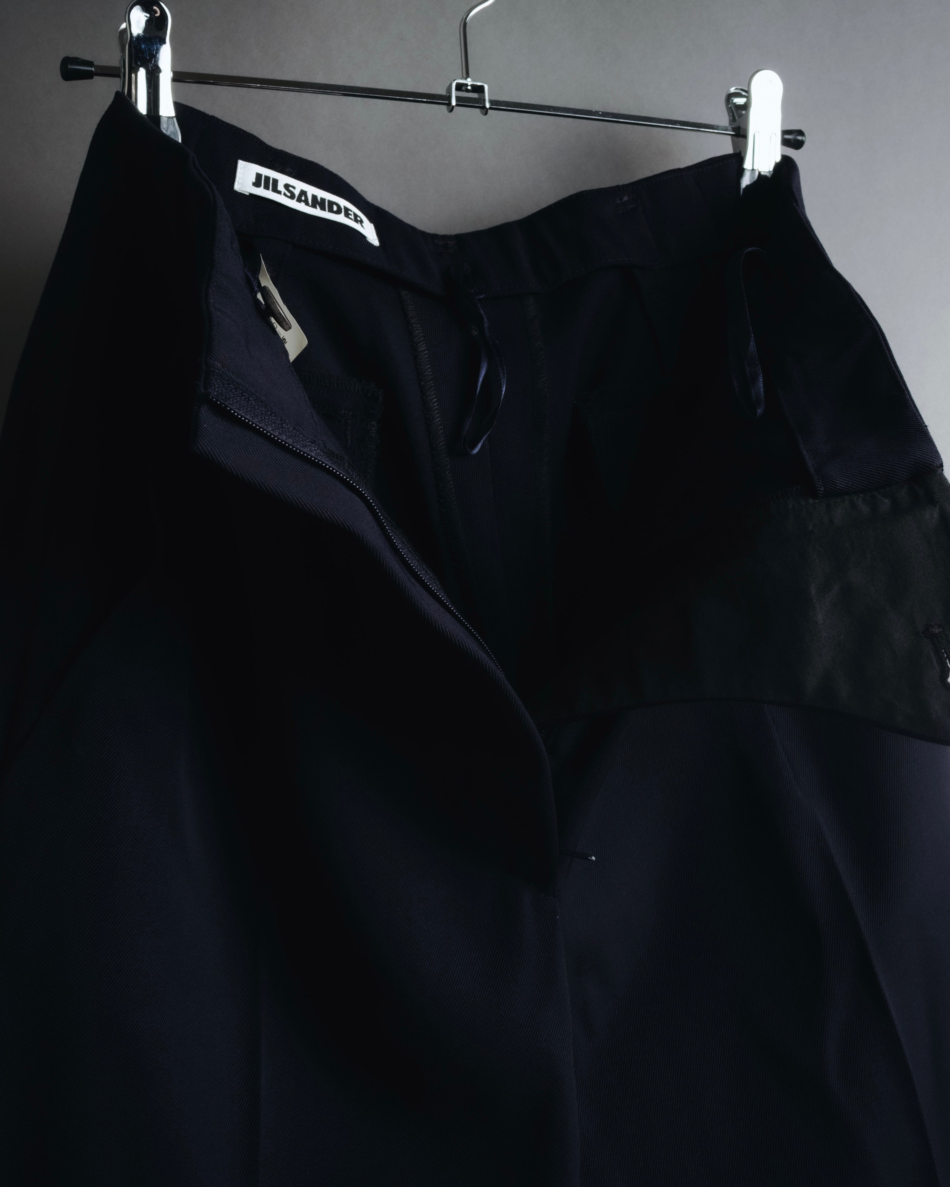 "JIL SANDER" 90’s pure new wool minimalist slacks