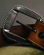 "ARIAT" 00's-10's Studded tooled leather western belt
