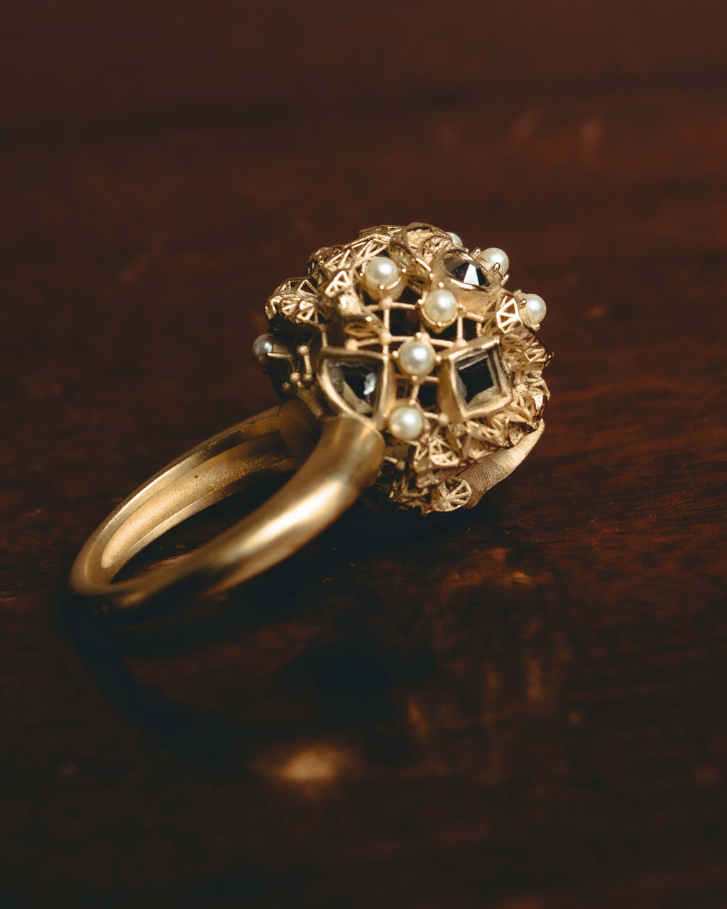 -SPECIAL- "Christian Dior" 10's-20's Sculptural clustered costume ring