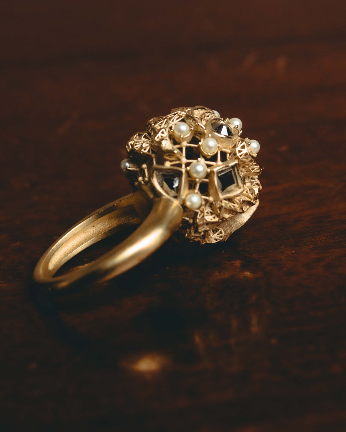 -SPECIAL- "Christian Dior" 10's-20's Sculptural clustered costume ring