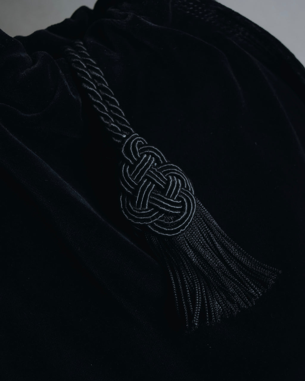 "LOEWE" Late 80s-Early 90s velvet knot tassel handbag