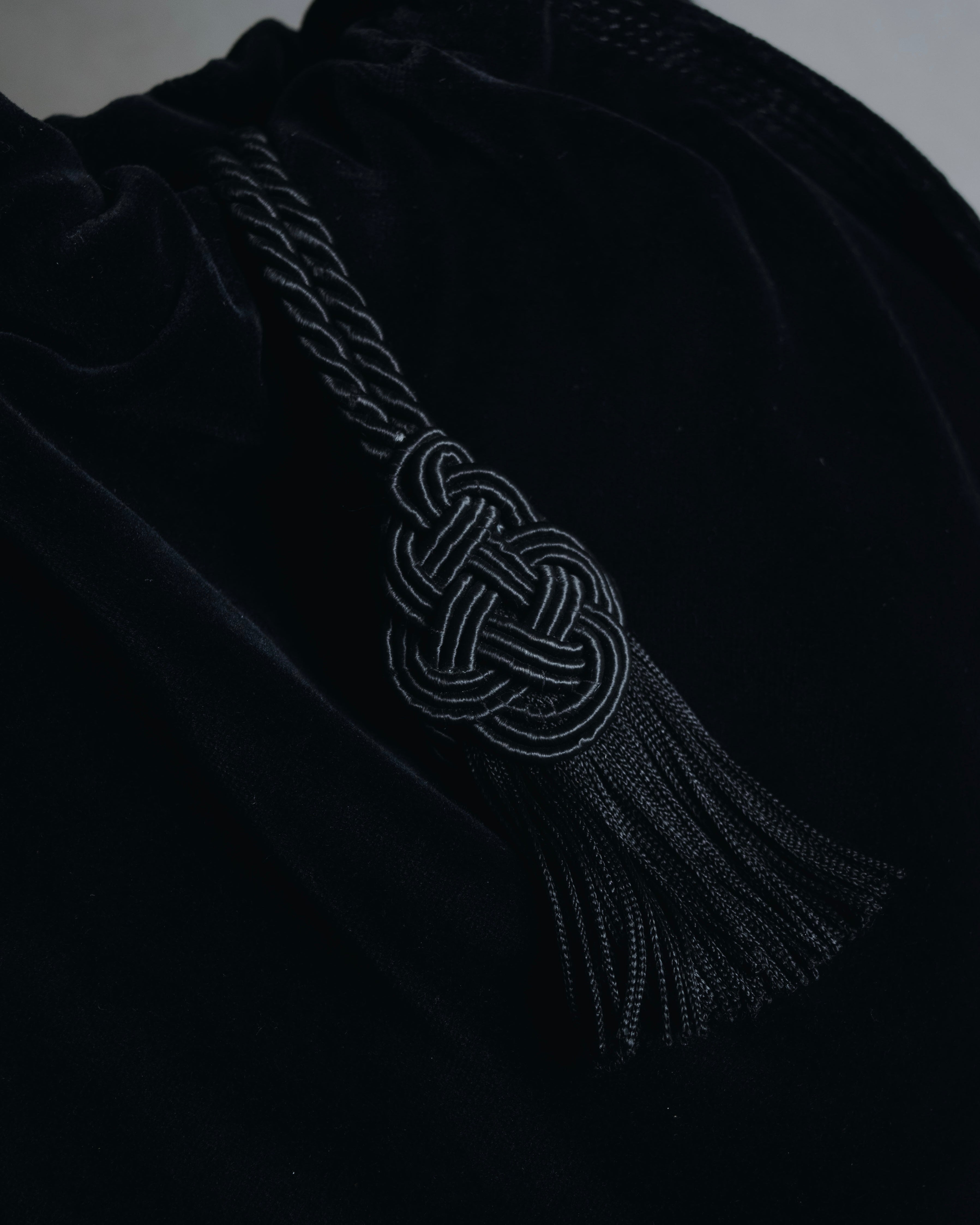 "LOEWE" Late 80s-Early 90s velvet knot tassel handbag