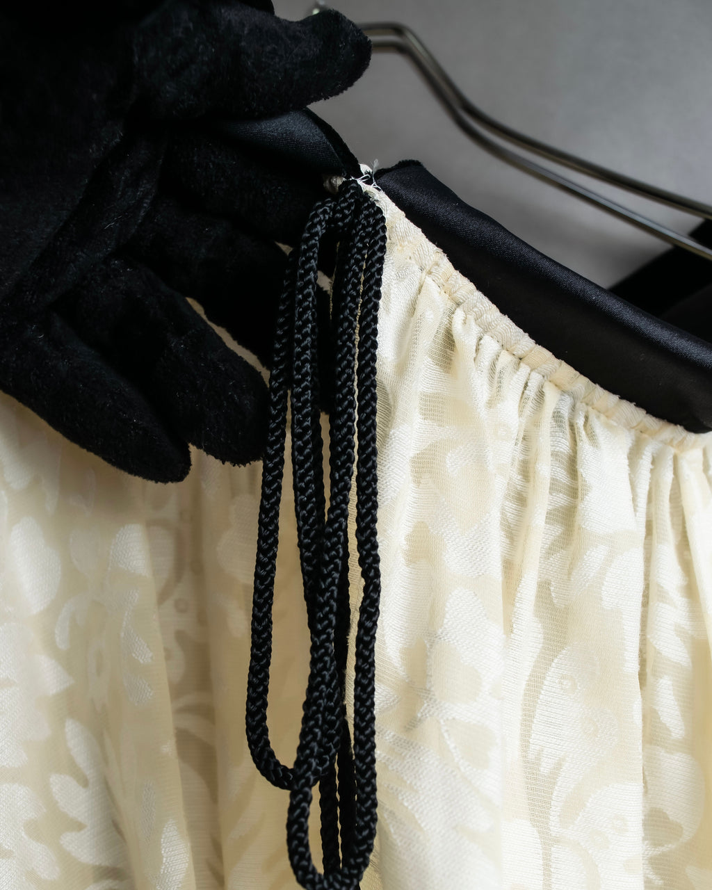 "Christian Dior" Jacquard balloon sleeve dress pullover