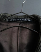 "Burberrys" diagonal striped pure new wool long coat