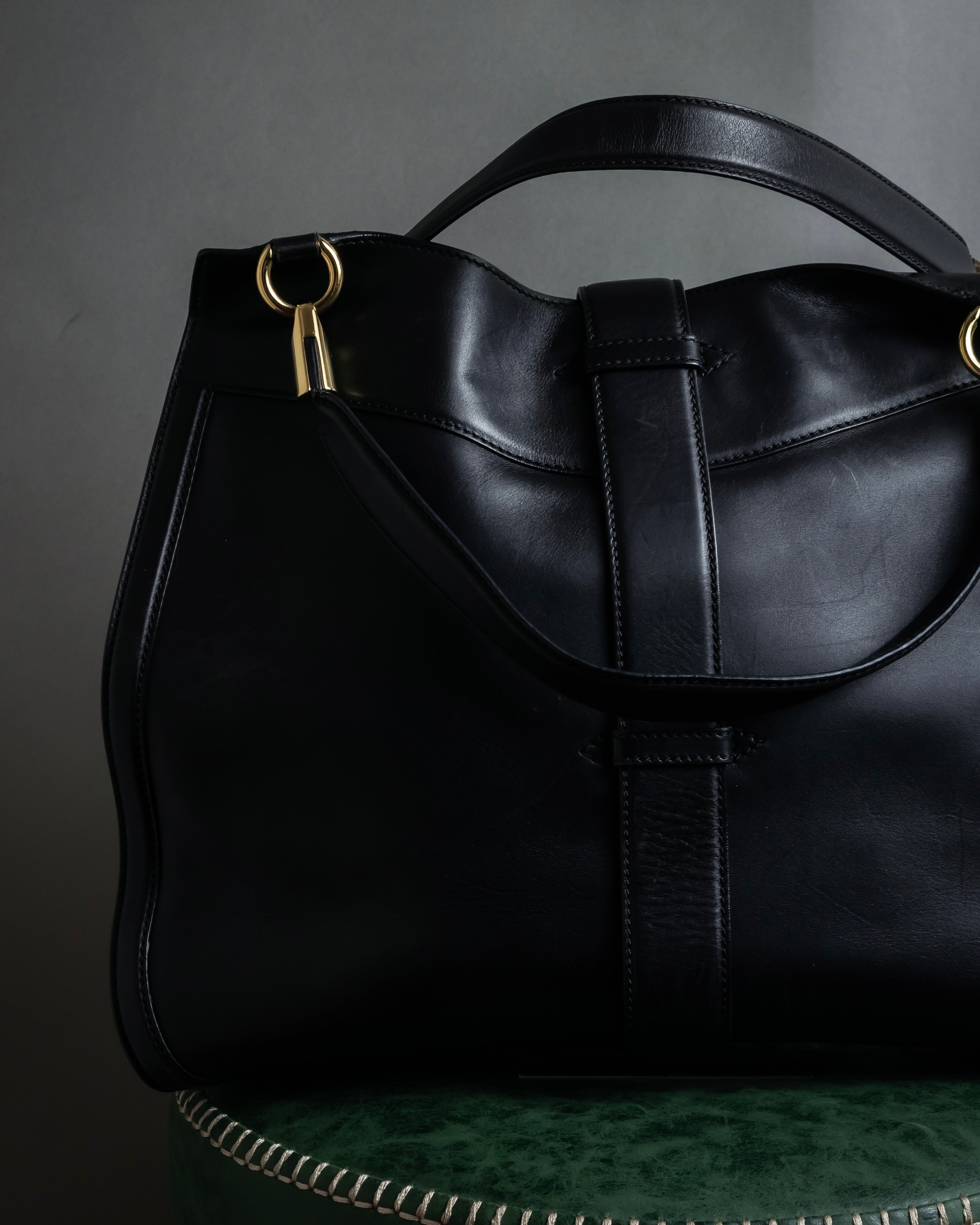 "Salvatore Ferragamo" Vertical gancini drawstring hobo bag