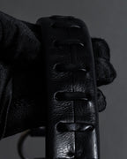 -SPECIAL- "YVES SAINT LAURENT"
00's Tom Ford period stacked ring design horizontal leather bag