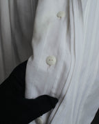 -SPECIAL- “Christian Dior” 90’s-00’s pleated bib dress shirt