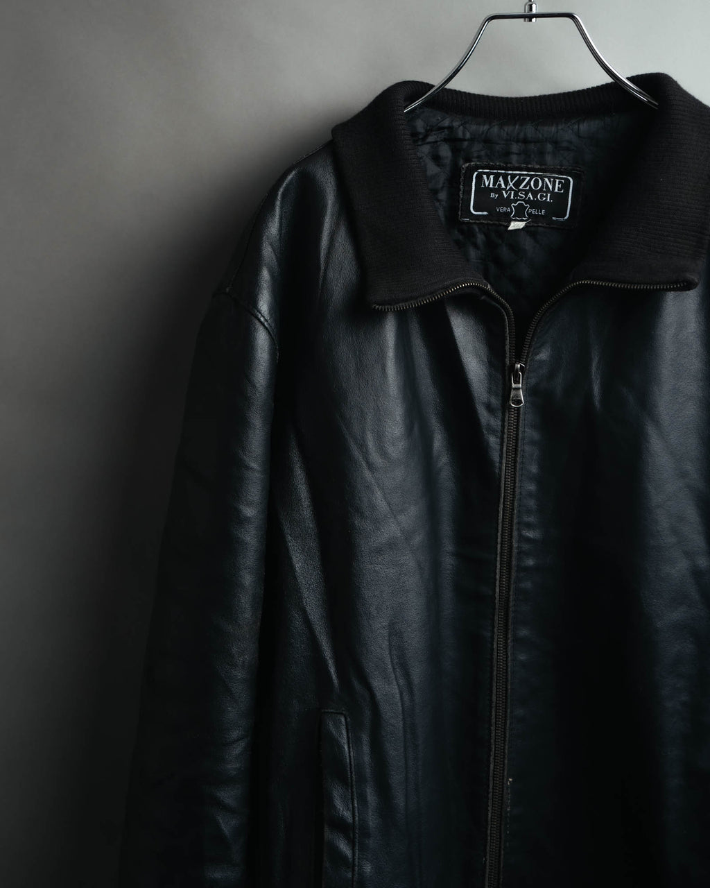 -MOOD MILLÉSIMES- 80’s-90’s softly draped leather bomber jacket