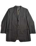 GIORGIO ARMANI/ Oversized Stripe Single Breasted 3B Tailored Jacket Gray